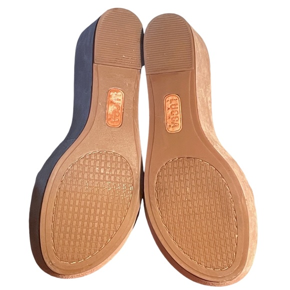 Luca Lenore Leather Platform Wedge Sandal Slide Striped Vamp Women’s Sz 7.5 - Picture 10 of 13